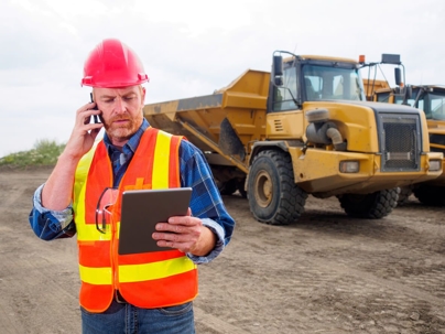 contractor at construction site