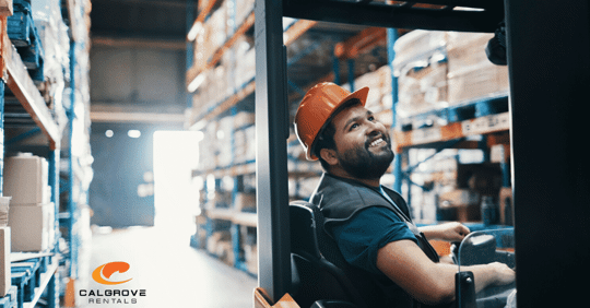 Picture of Worker Driving Forklift